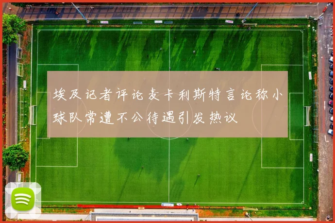 埃及记者评论麦卡利斯特言论称小球队常遭不公待遇引发热议